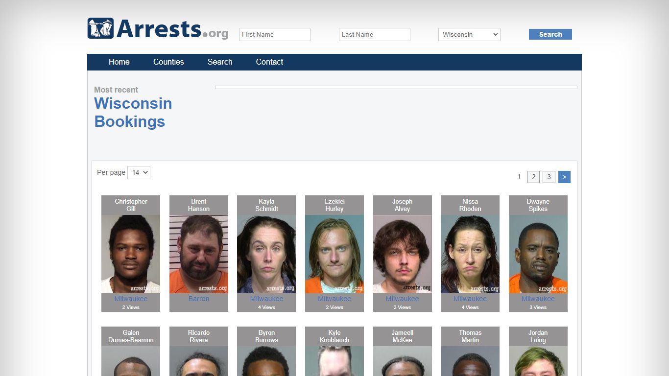 Wisconsin Arrests and Inmate Search